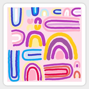 rainbow print pattern Sticker